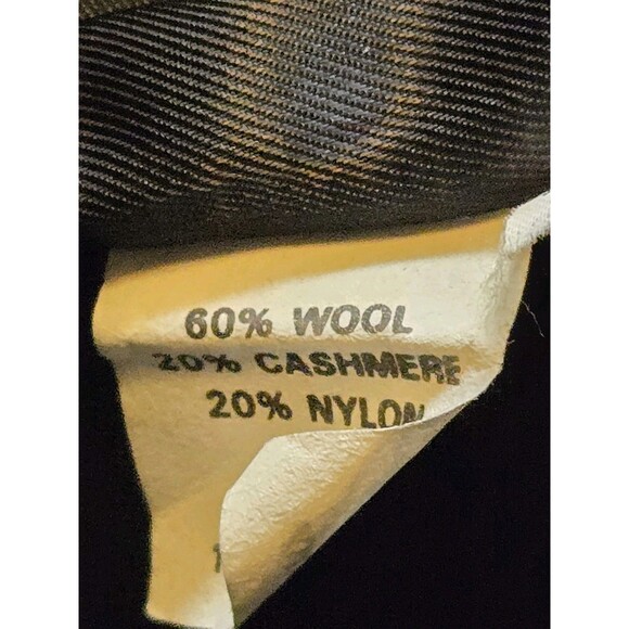 Adolfo Trench Coat Mens 46L Cashmere Wool Blend Charcoal Old Money Quiet Luxury - Picture 10 of 10